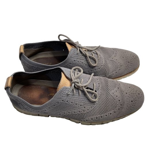 Cole Haan Men's ZeroGrand Perforated Grey Fabric Oxfords Size 11.5(C24944) - Picture 1 of 5